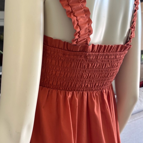 Abercrombie & Fitch Terracotta Smocked Dress - Picture 7 of 13